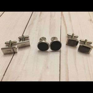 3 pairs of cuff links